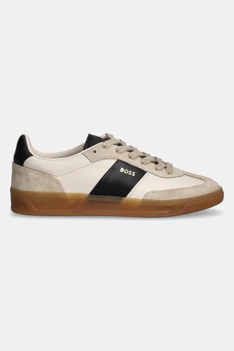 sneakers in pelle Brenta colore beige 50536624 miniatura 2