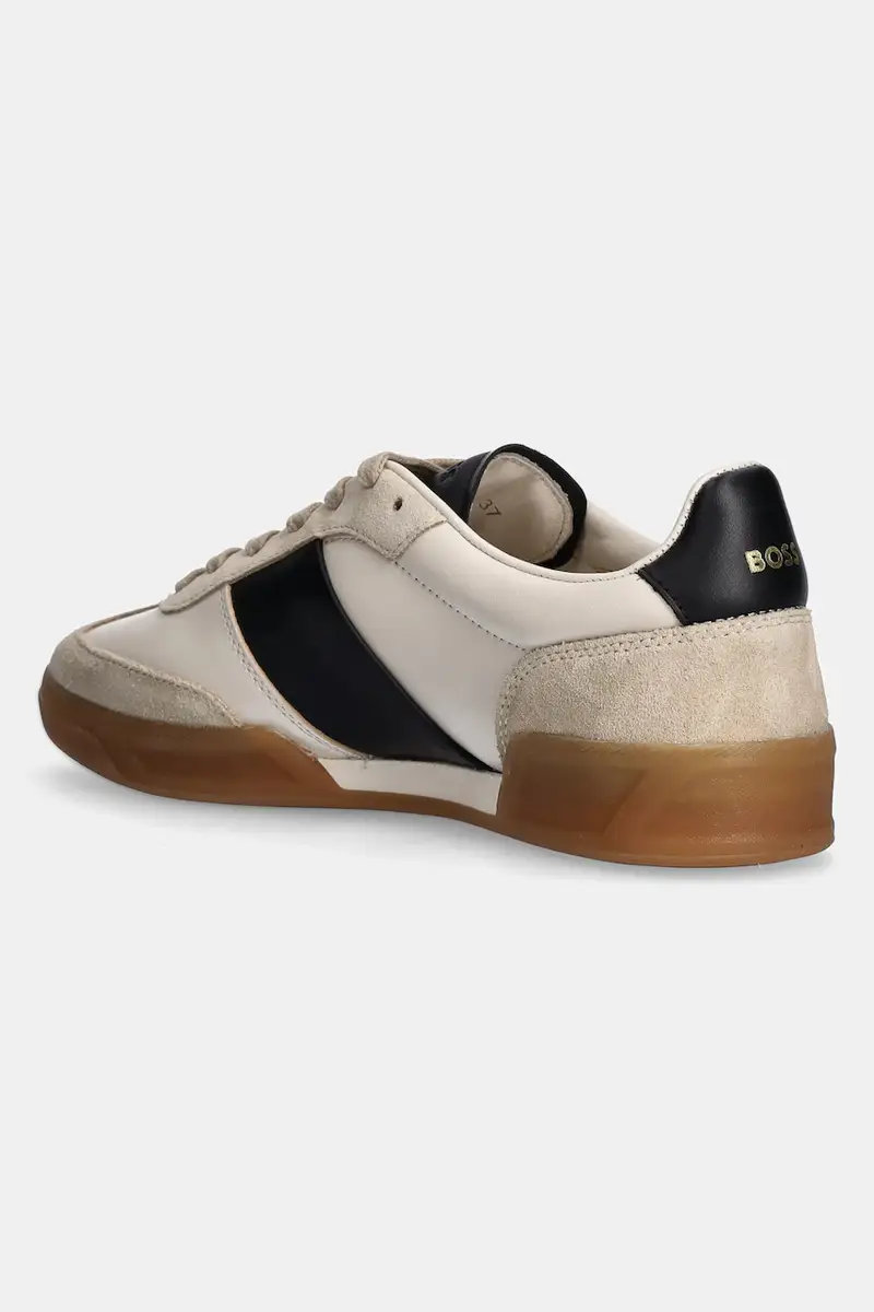 sneakers in pelle Brenta colore beige 50536624 miniatura 3