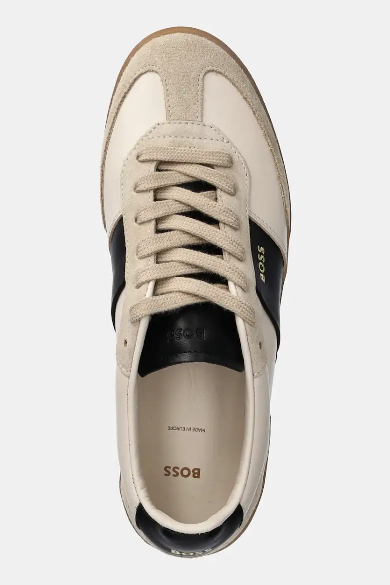 sneakers in pelle Brenta colore beige 50536624 miniatura 4