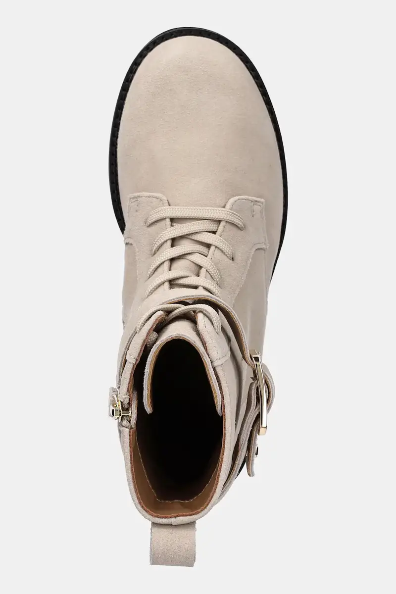 stivaletti alla caviglia in camoscio Eleri donna colore beige 50552774 miniatura 4