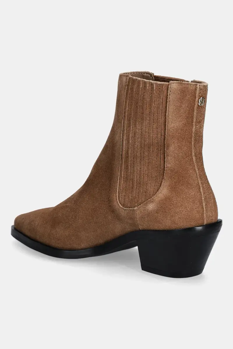 stivaletti alla caviglia in camoscio Niara donna colore marrone 50548781 miniatura 3