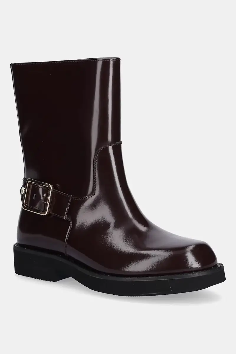 stivaletti alla caviglia in pelle 50548759 donna colore violetto Eleri