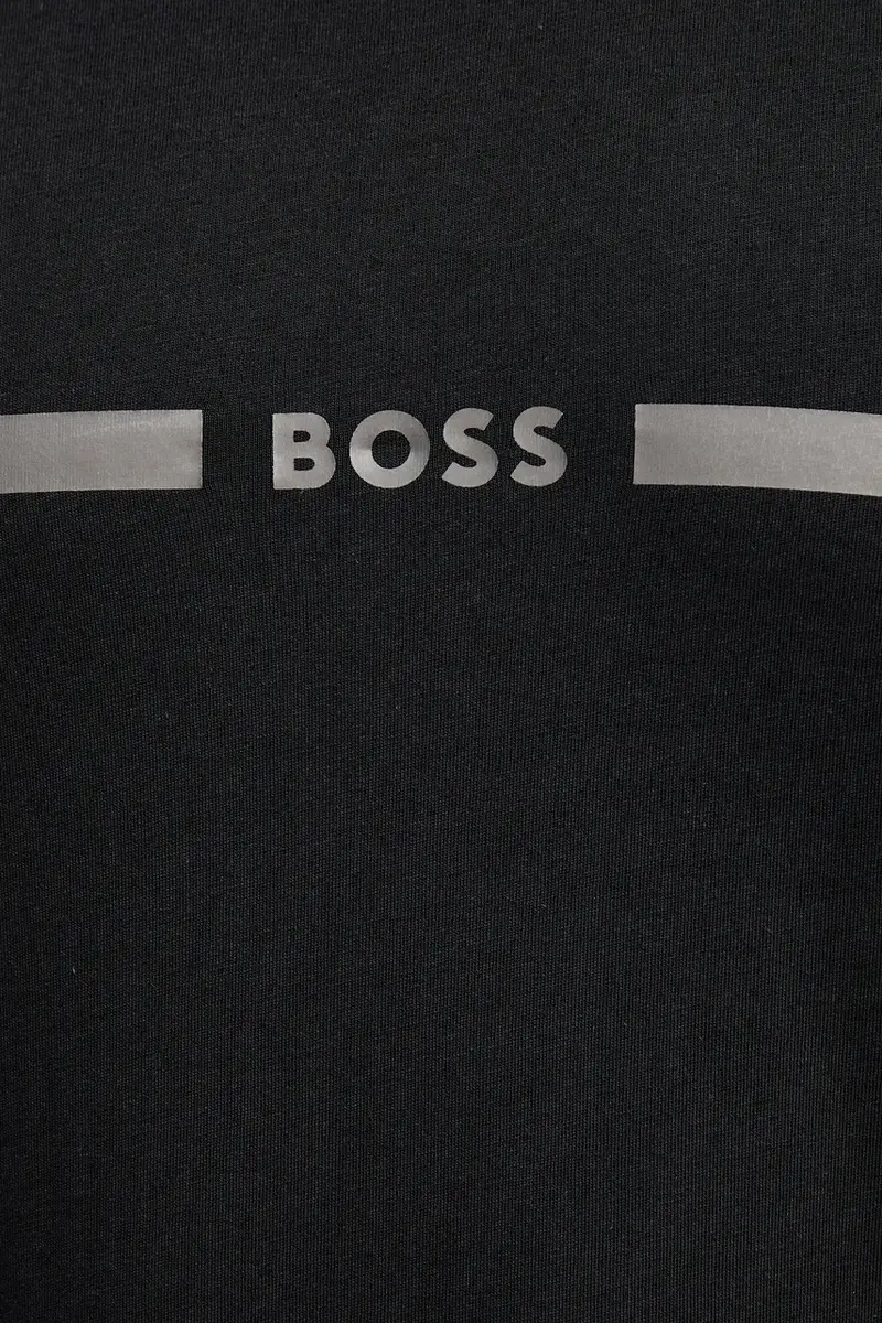 t-shirt da spiaggia in cotone colore blu navy Nero miniatura 5