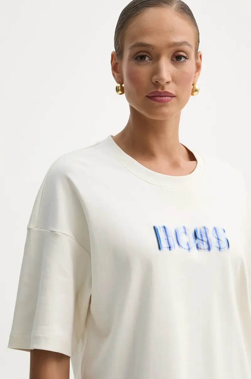 Boss T-shirt Donna Beige 3291542 miniatura 4