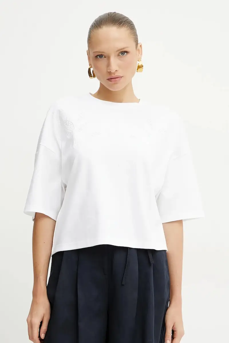 Boss T-shirt Donna Bianco 2217681