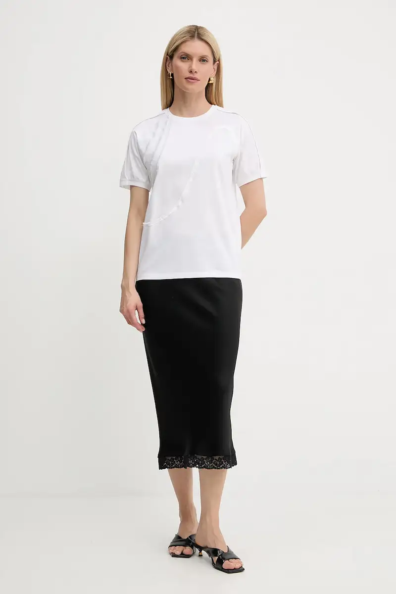 Boss T-shirt Donna Bianco 3124775 miniatura 2