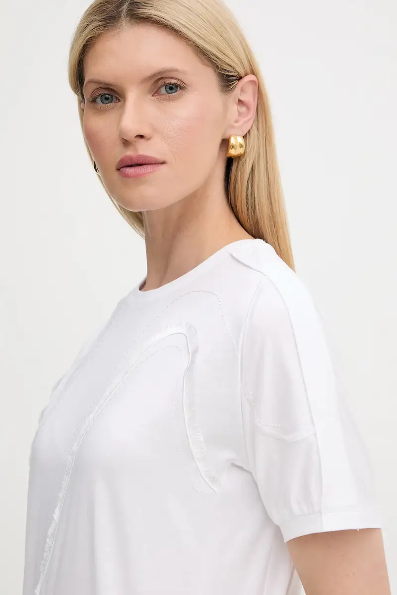 Boss T-shirt Donna Bianco 3124775 miniatura 5