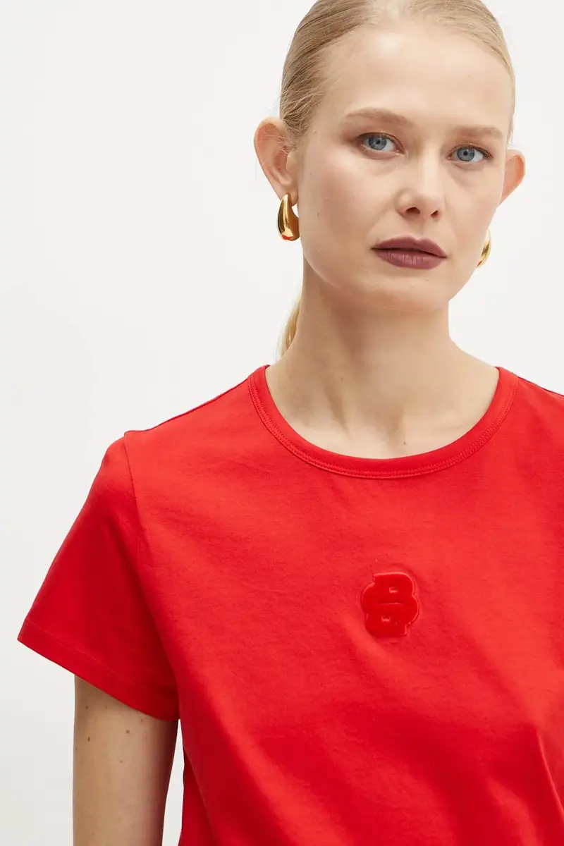 Boss T-shirt Donna Rosso 3348409 miniatura 4
