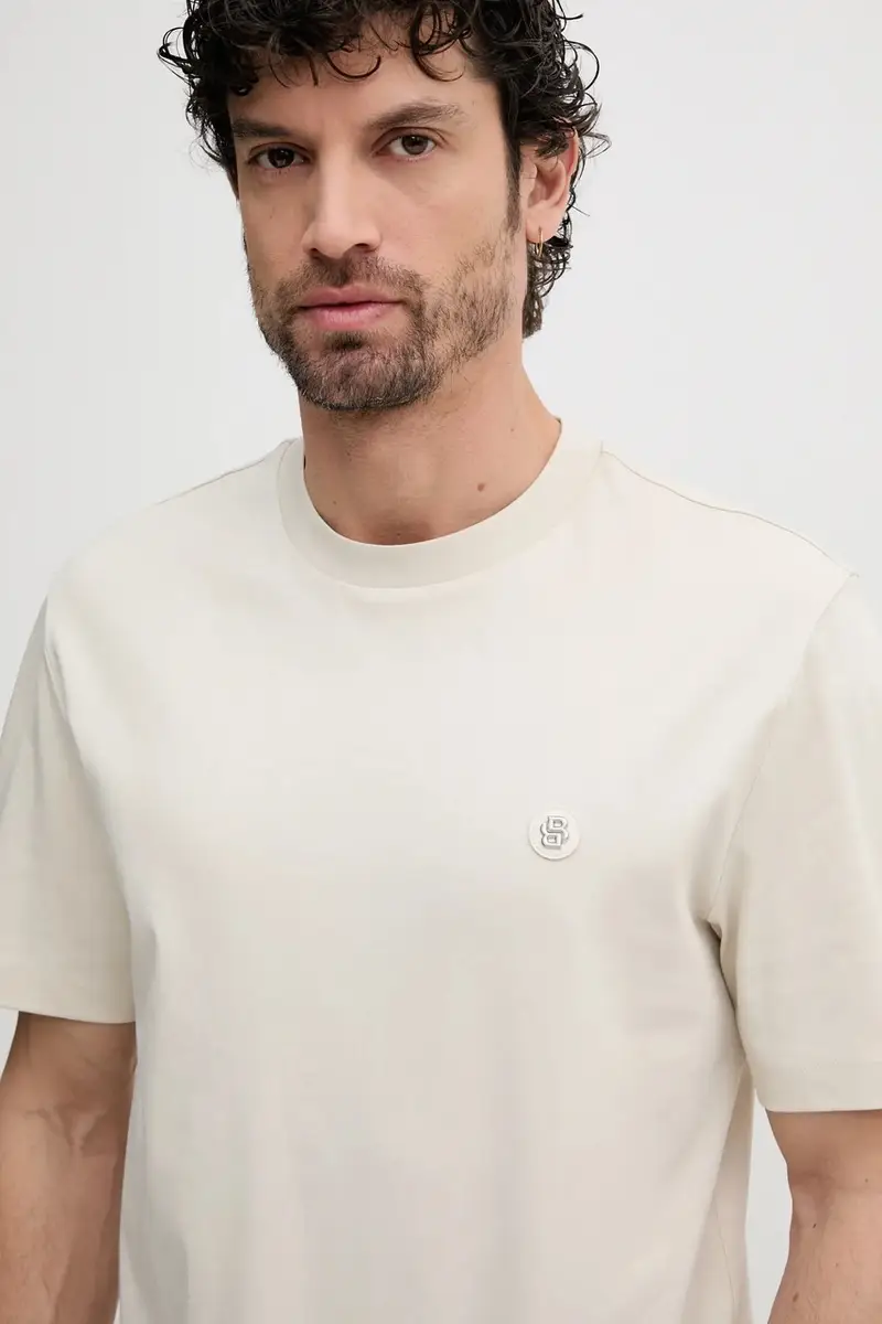 Boss T-shirt Uomo Beige 3569069 miniatura 4
