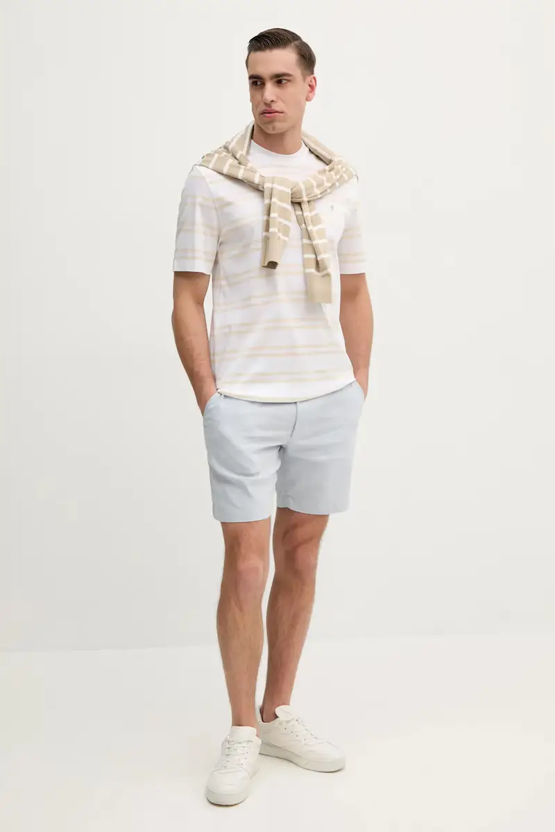 Boss T-shirt Uomo Beige 3300617 miniatura 2