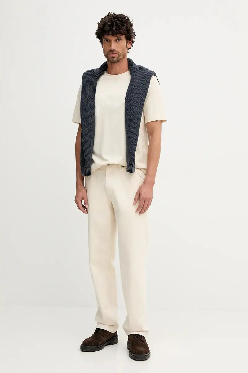 Boss T-shirt Uomo Beige 3573944 miniatura 2