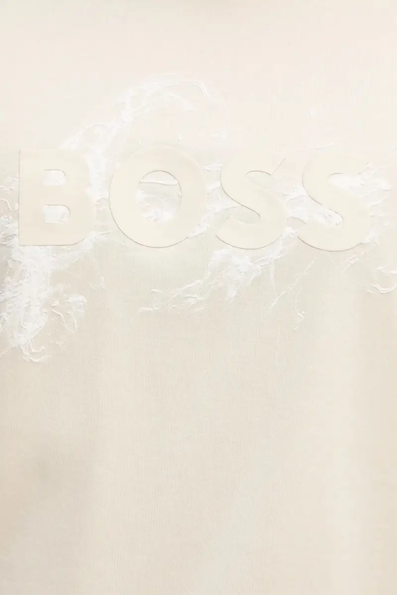 Boss T-shirt Uomo Beige 3573944 miniatura 5