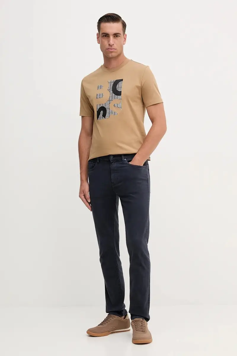 Boss T-shirt Uomo Beige 3242600 miniatura 2