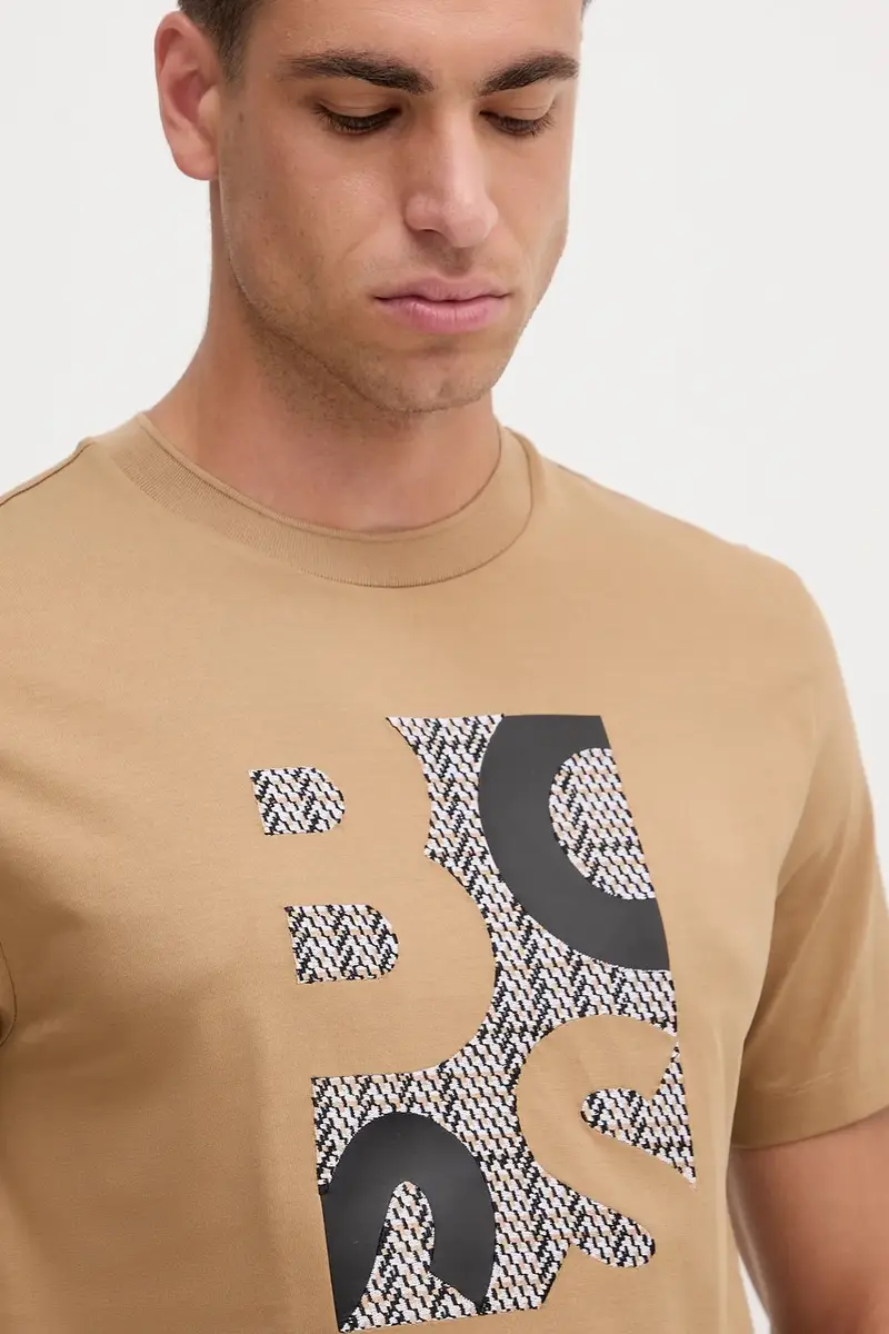 Boss T-shirt Uomo Beige 3242600 miniatura 4