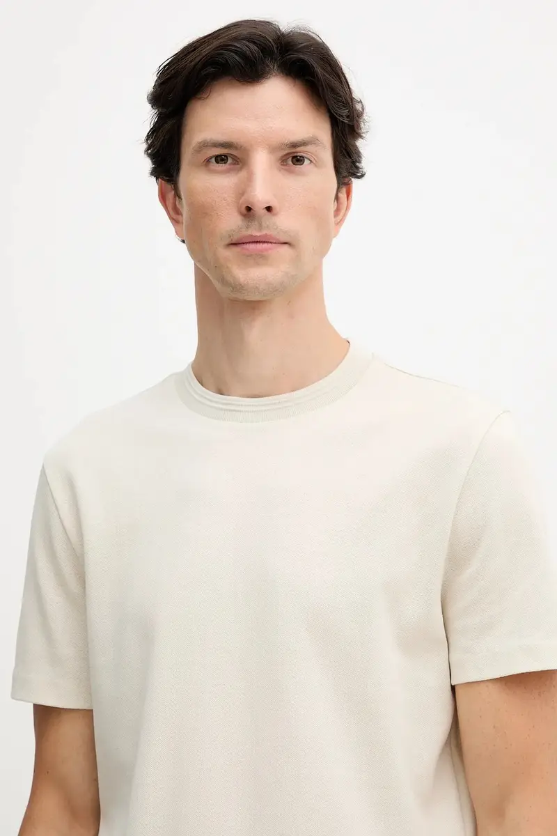 Boss T-shirt Uomo Beige 3573857 miniatura 4