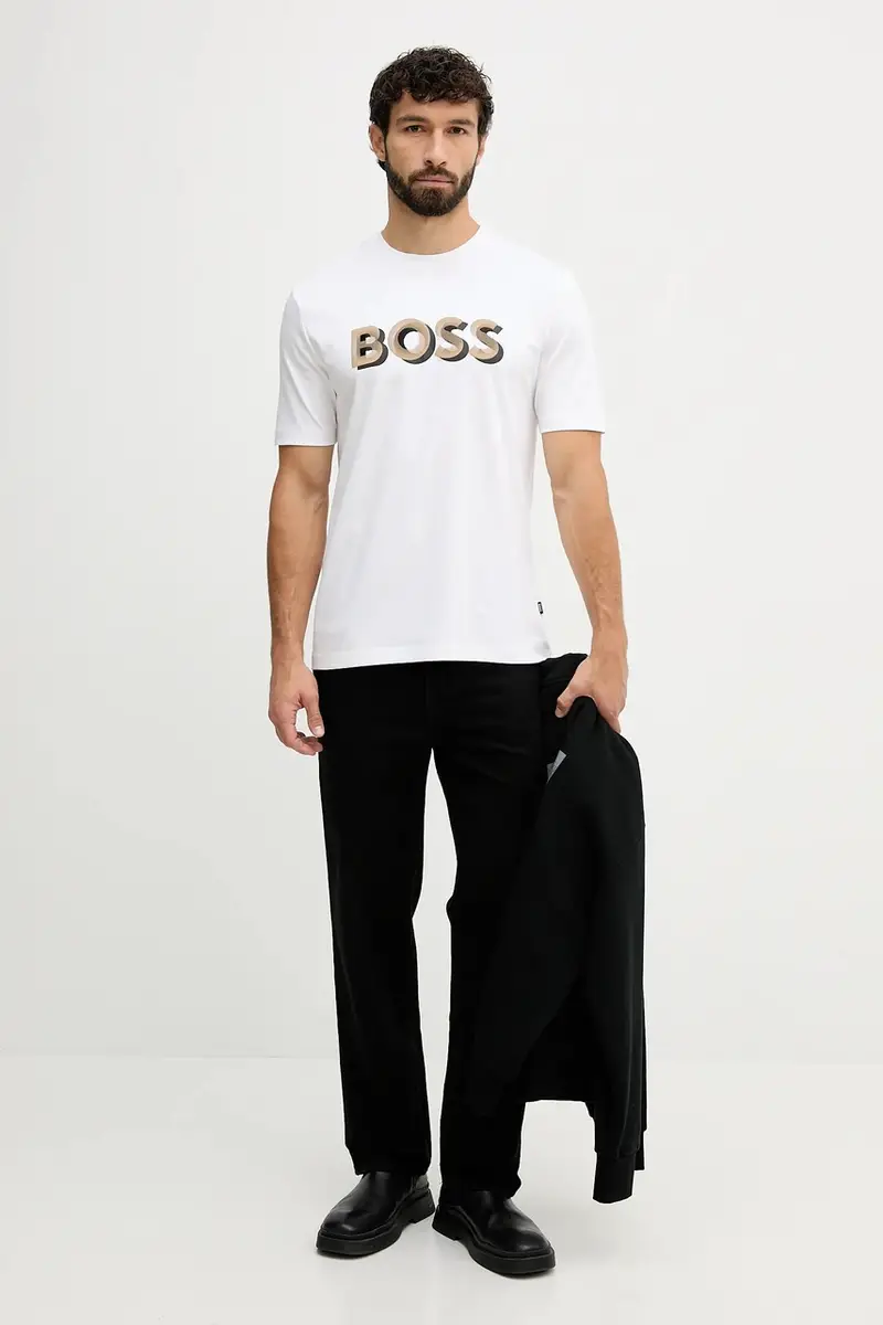 Boss T-shirt Uomo Bianco 3766350 miniatura 2