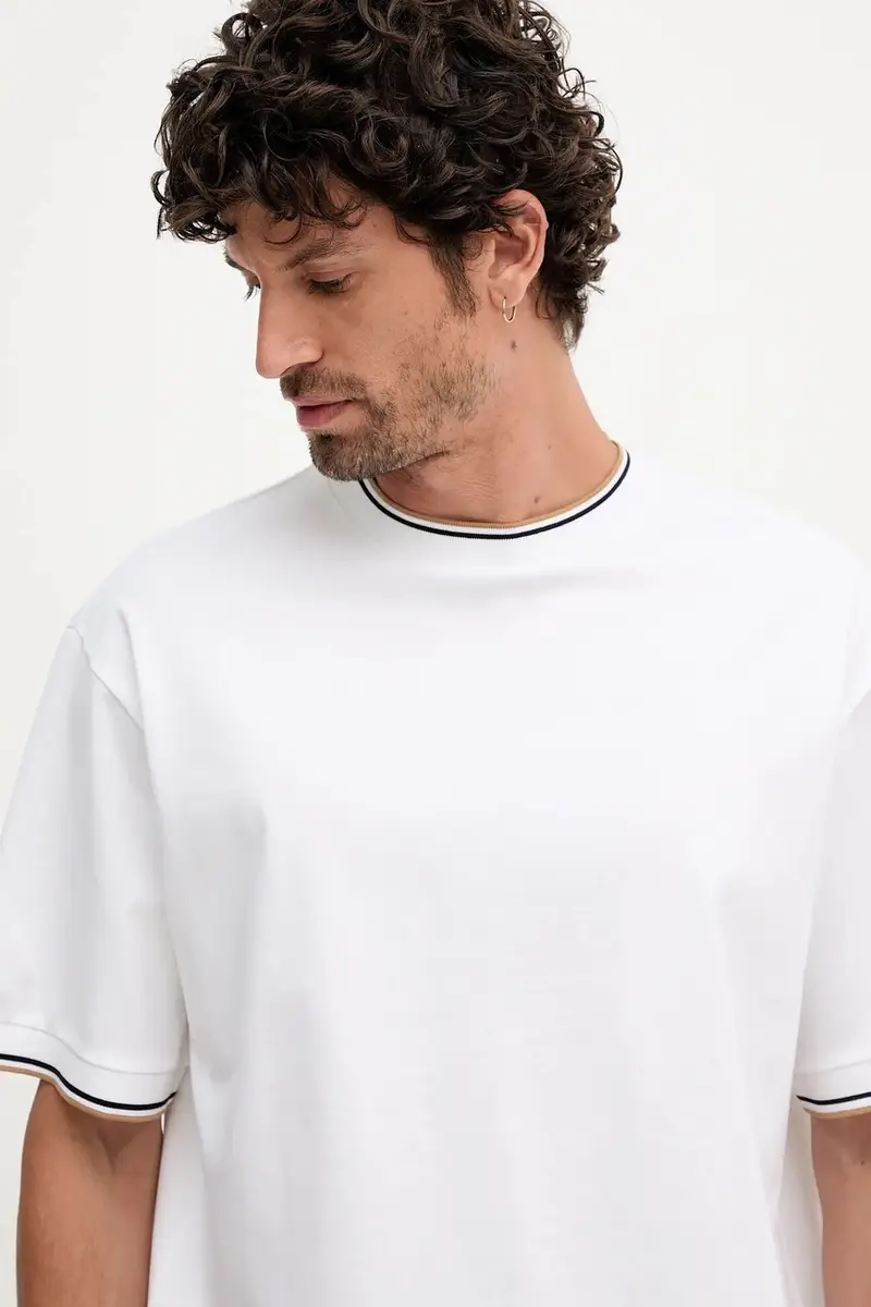 Boss T-shirt Uomo Bianco 3578098 miniatura 4