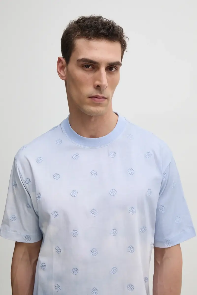 Boss T-shirt Uomo Blu 3312403 miniatura 4