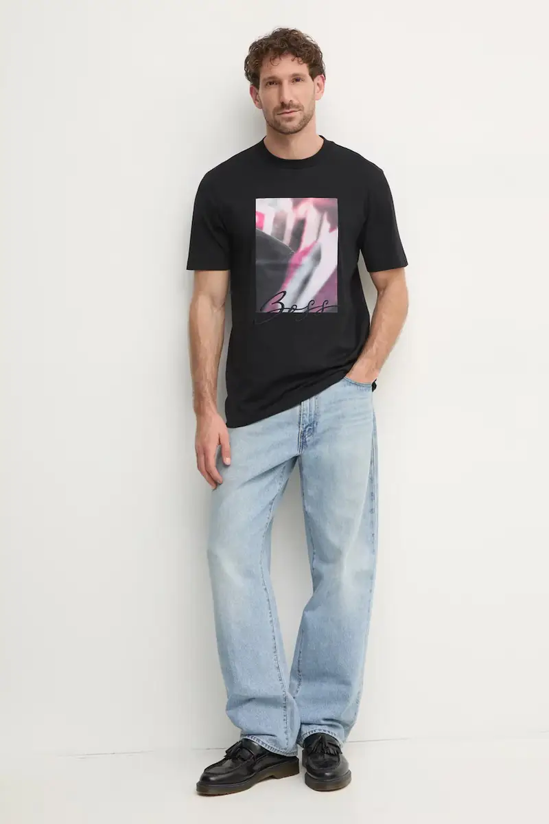 Boss T-shirt Uomo Nero 3327262 miniatura 2
