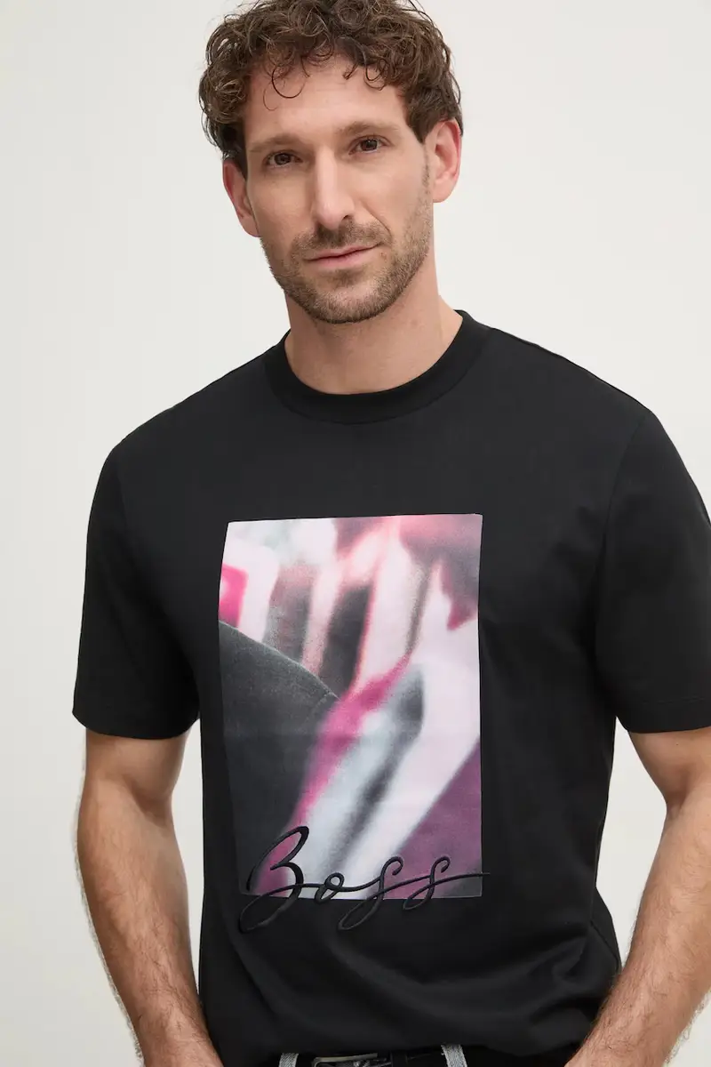 Boss T-shirt Uomo Nero 3327262