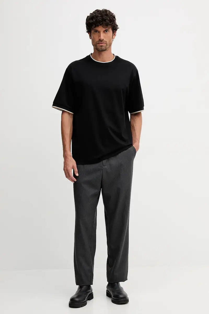 Boss T-shirt Uomo Nero 3646017 miniatura 2