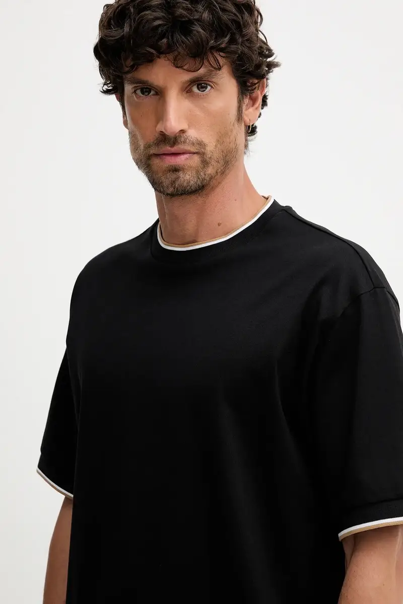 Boss T-shirt Uomo Nero 3646017 miniatura 4