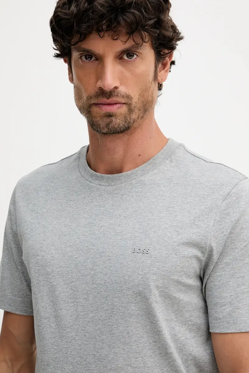 Boss T-shirt Uomo Grigio 3608634 miniatura 4