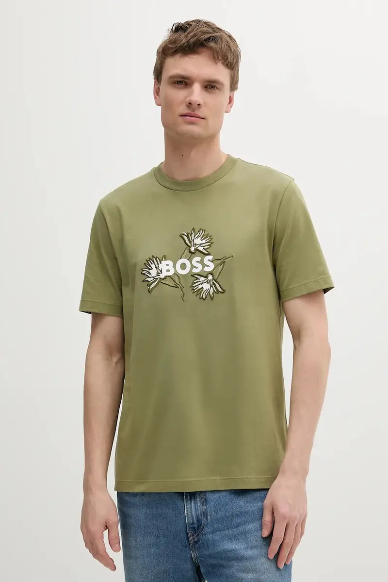 Boss T-shirt Uomo Verde 2236494