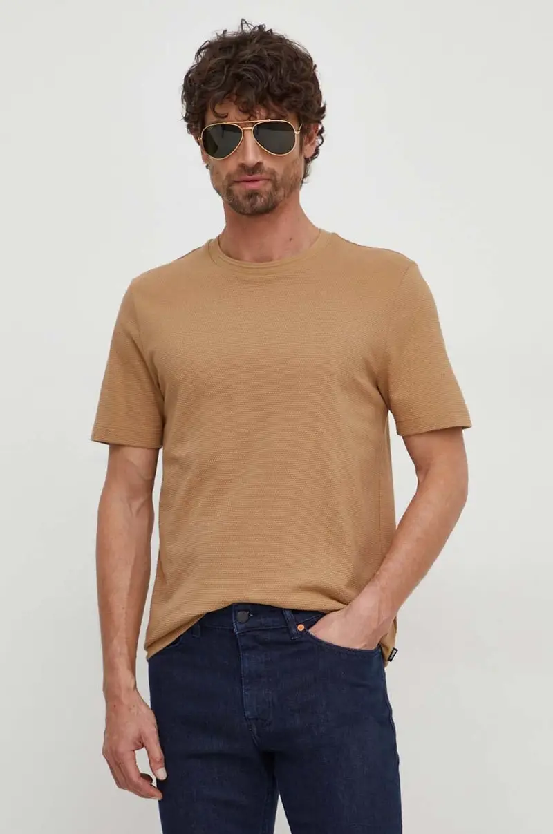 Boss T-shirt Uomo Beige 2209641