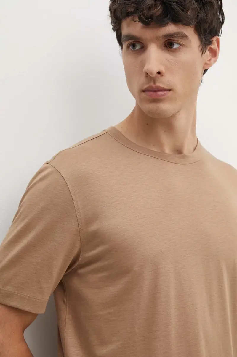 Boss T-shirt Uomo Beige 3764688 miniatura 4