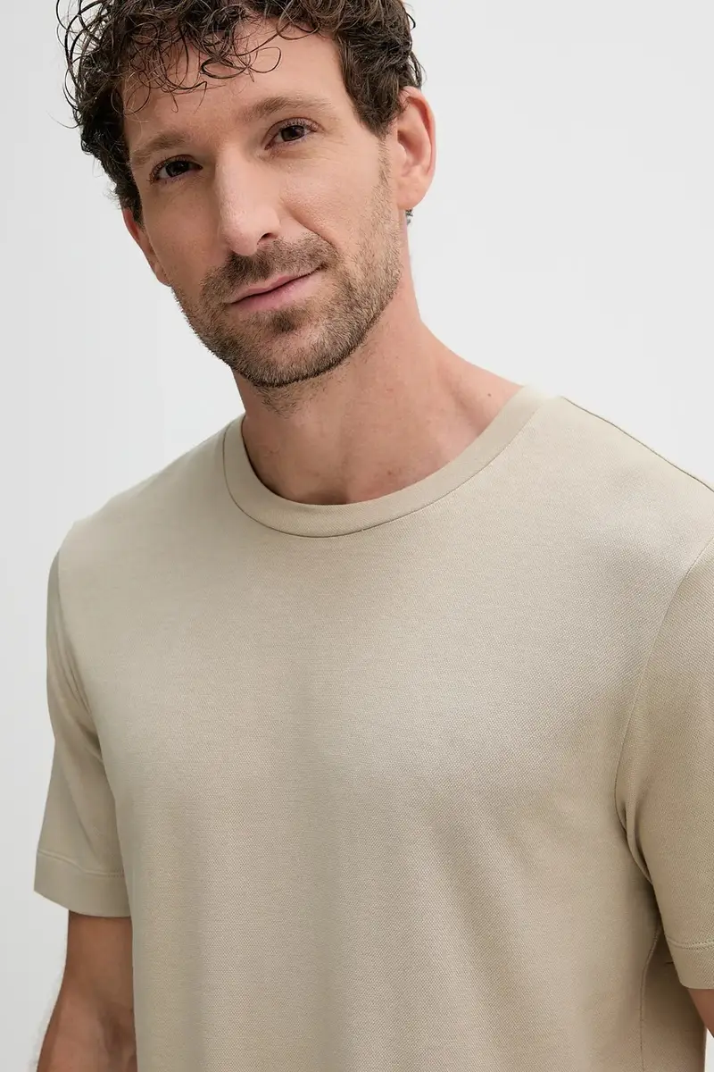 Boss T-shirt Uomo Beige 3123089 miniatura 4