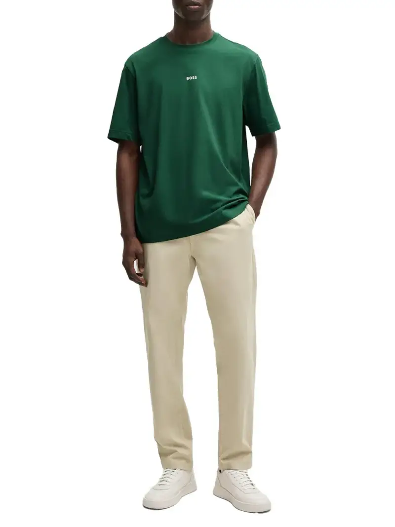 T-shirt verde mini logo petto miniatura 3