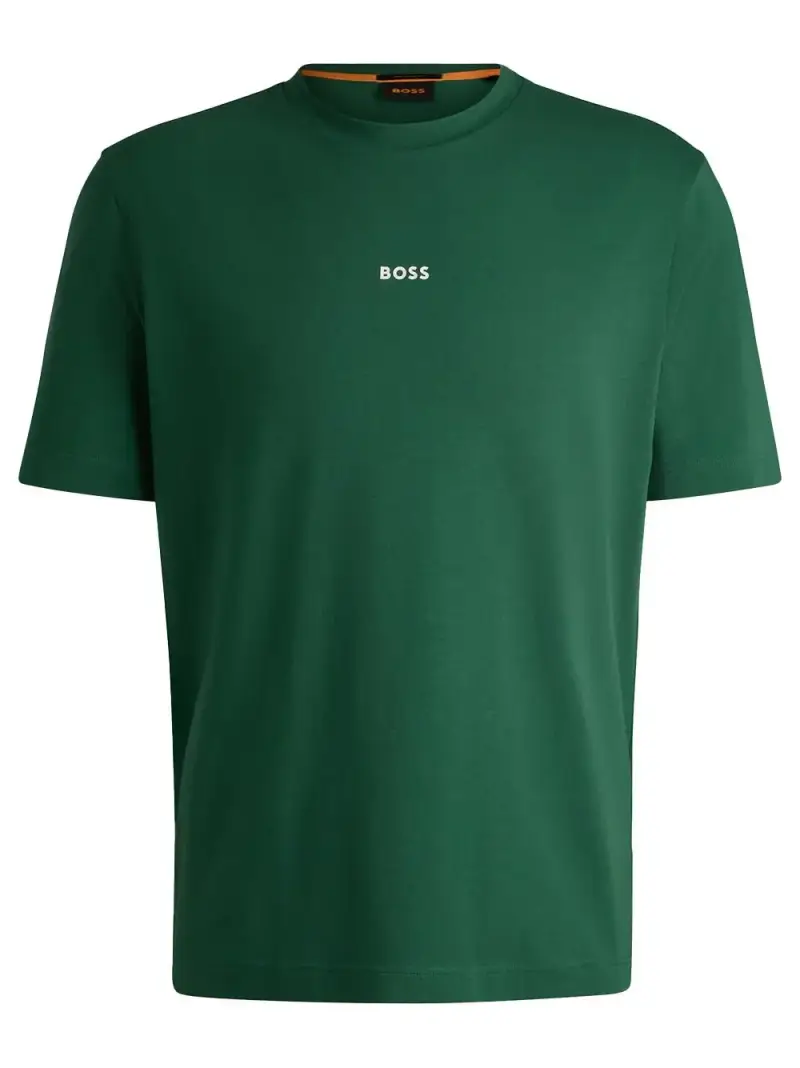 T-shirt verde mini logo petto