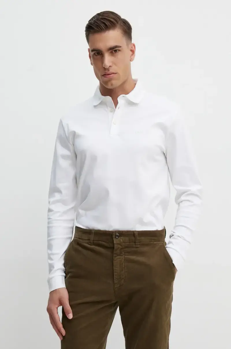 top a maniche lunghe in cotone colore bianco 50468392