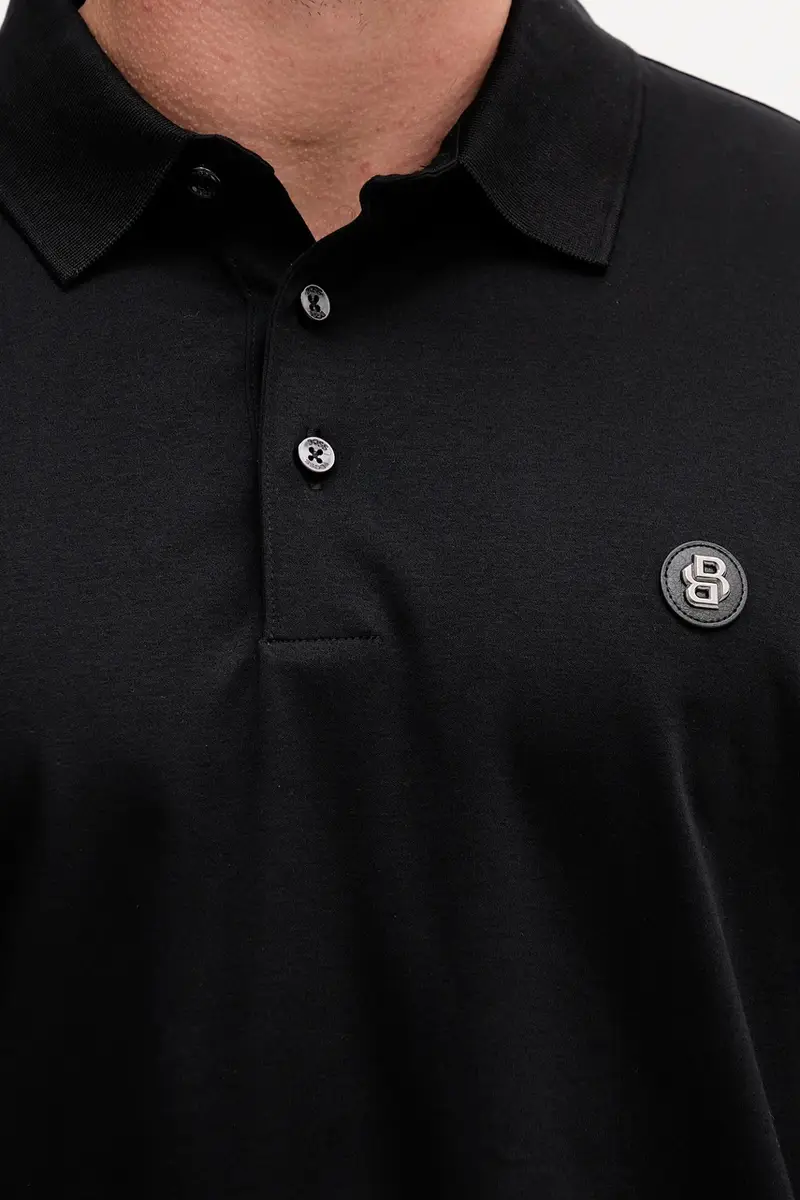 top a maniche lunghe in cotone colore blu navy 50523917 Nero miniatura 5