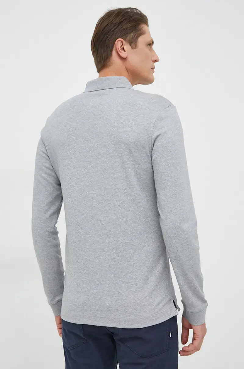 top a maniche lunghe in cotone colore grigio 50468392 miniatura 3