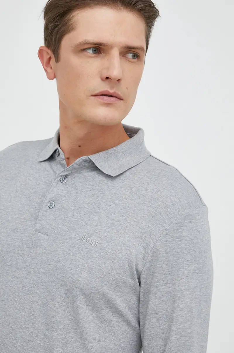 top a maniche lunghe in cotone colore grigio 50468392 miniatura 4