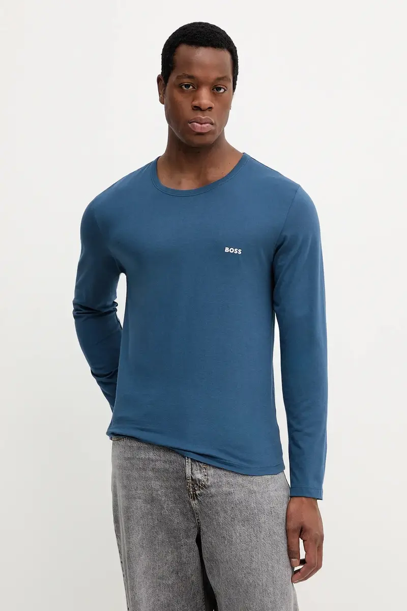 top a maniche lunghe in cotone pacco da 3 colore grigio 50492321 miniatura 3