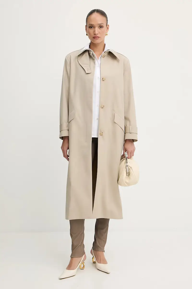 Boss Trench Donna Beige 3572002 miniatura 3