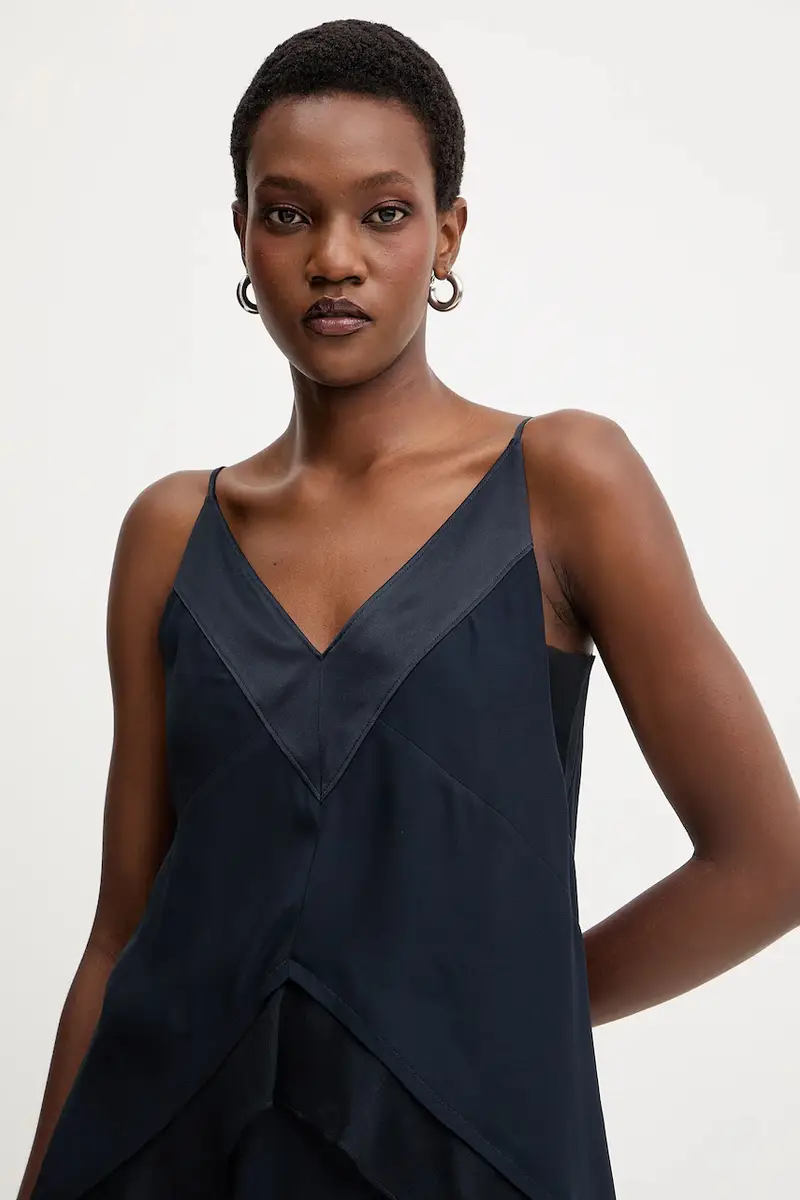 vestito colore blu navy 50542856 miniatura 4