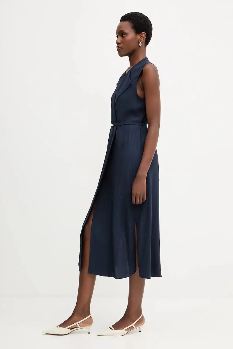 vestito colore blu navy 50548494 miniatura 4