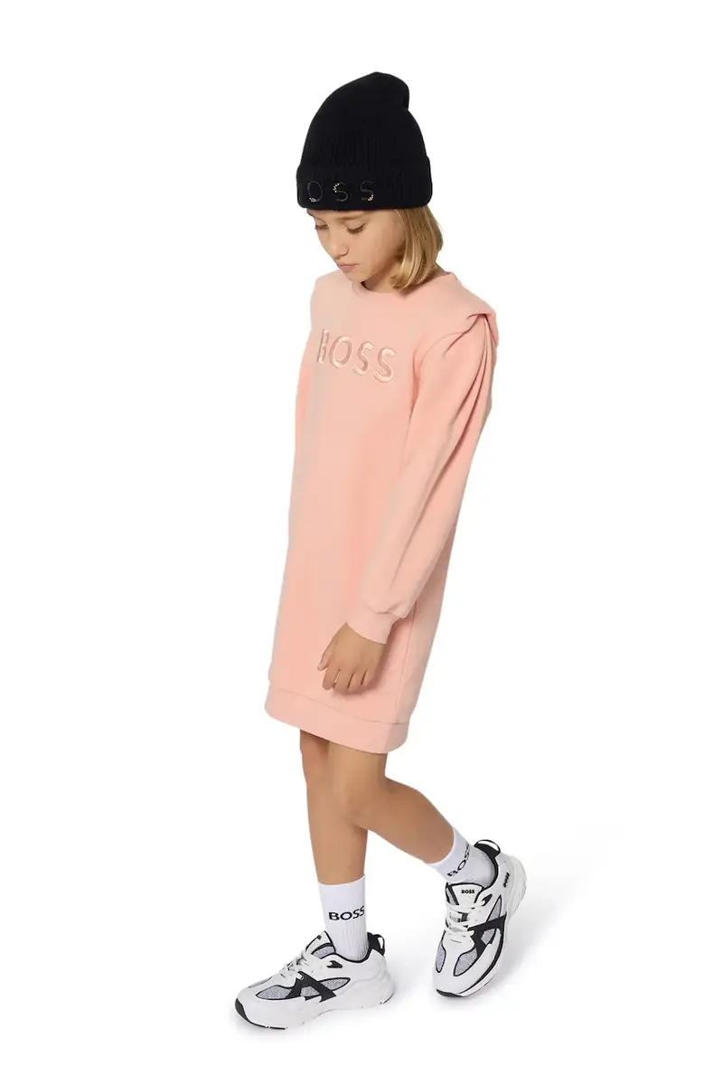 vestito di cotone per bambini colore arancione J52409