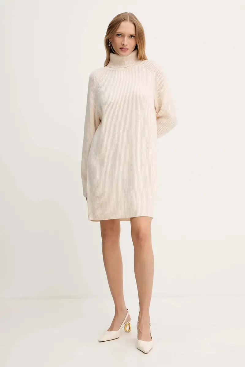 vestito in lana colore beige 50548795 miniatura 2