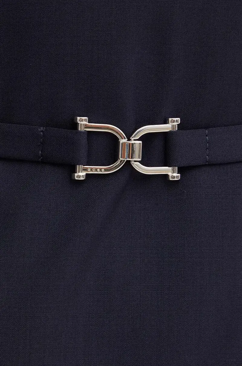 vestito in lana colore blu navy miniatura 5