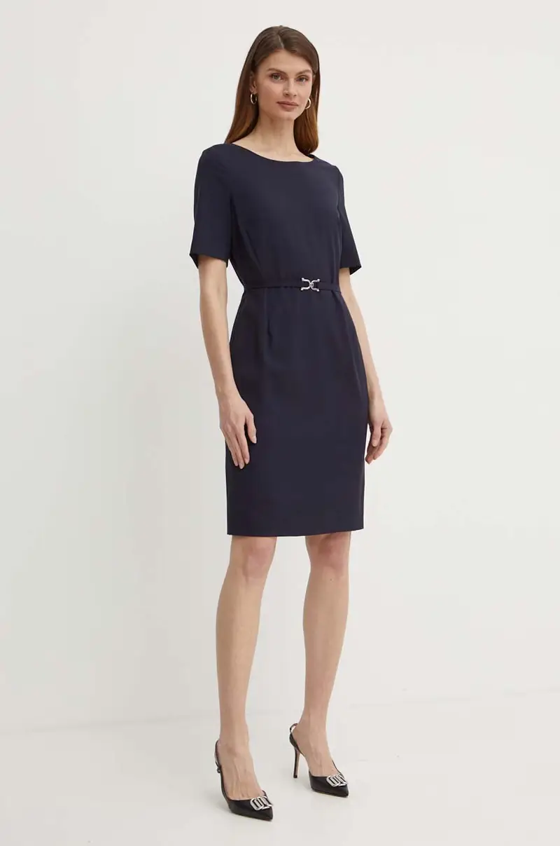 vestito in lana colore blu navy