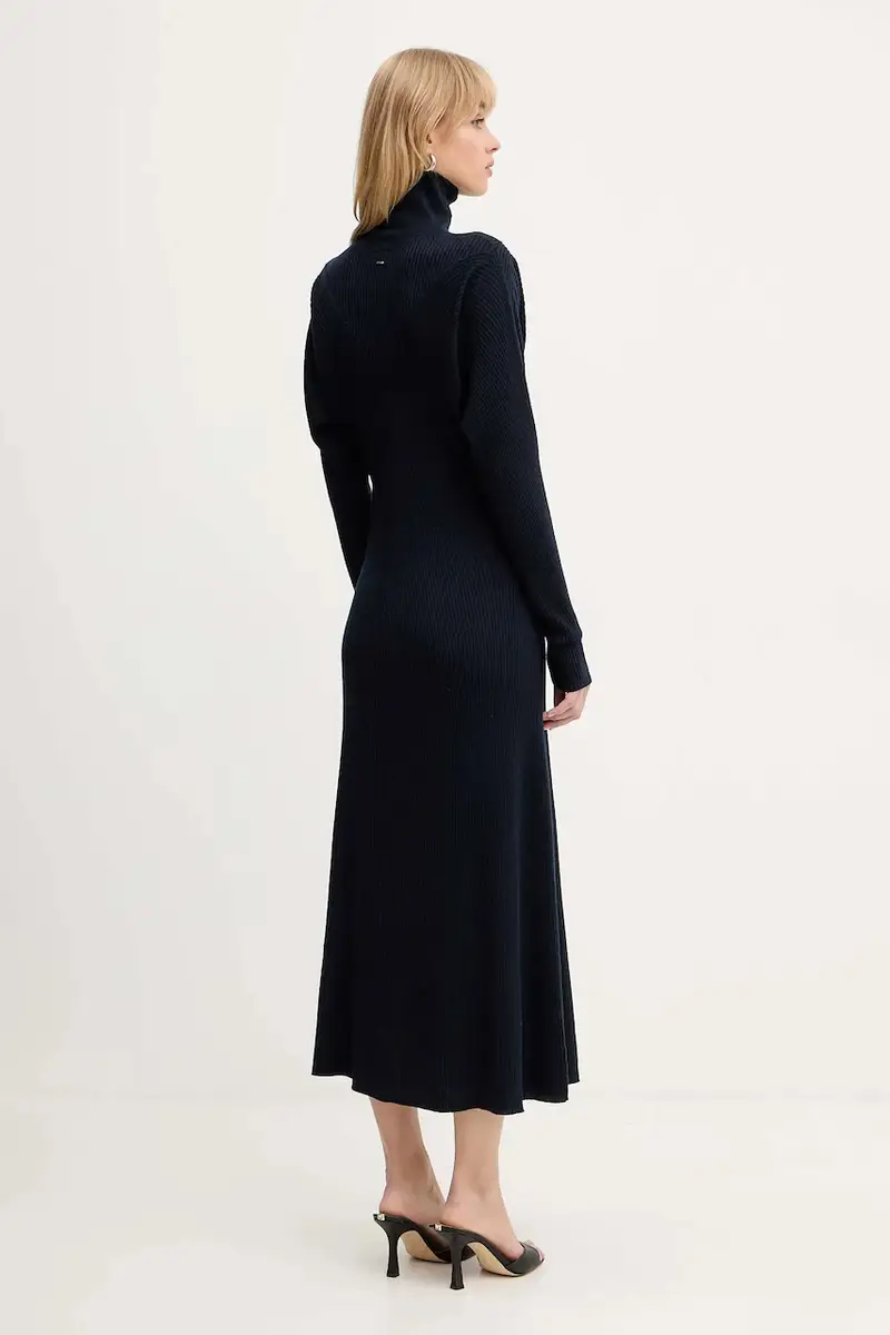 vestito in lana colore blu navy 50548520 miniatura 3