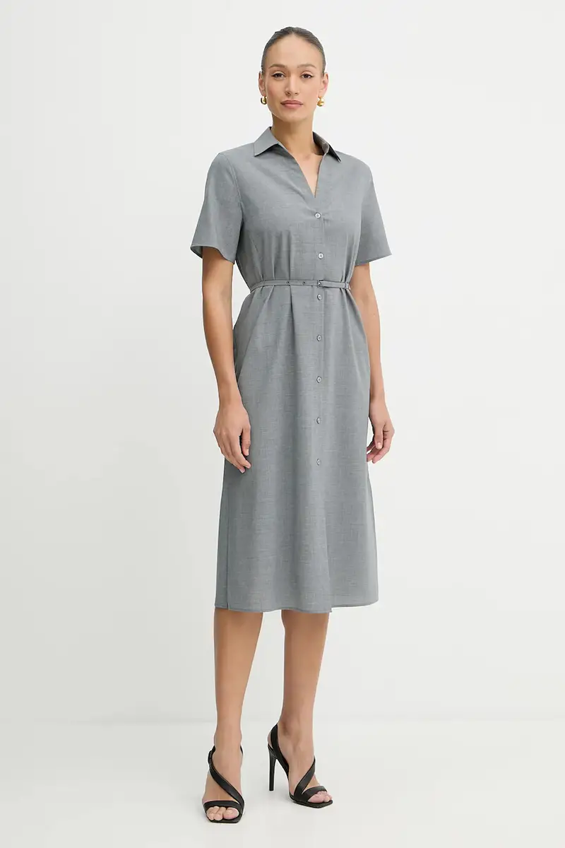 vestito in lana colore grigio 50541988 miniatura 2