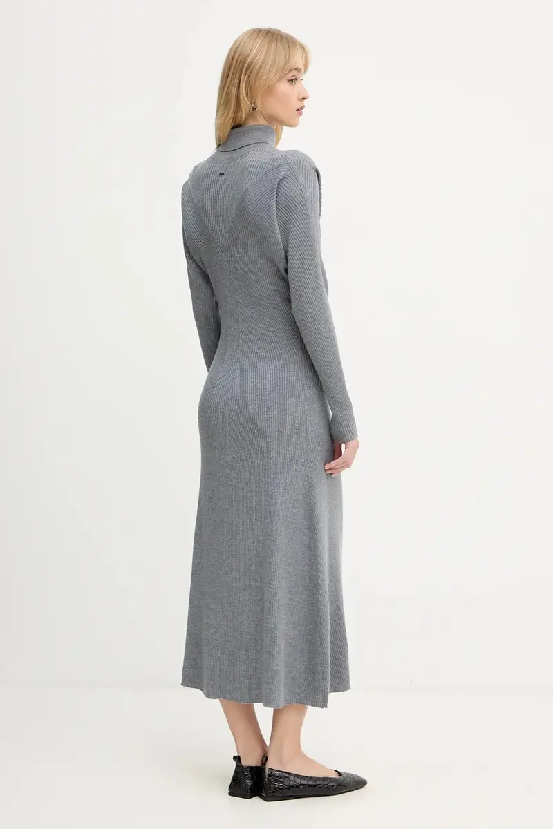 vestito in lana colore grigio 50548520 miniatura 2