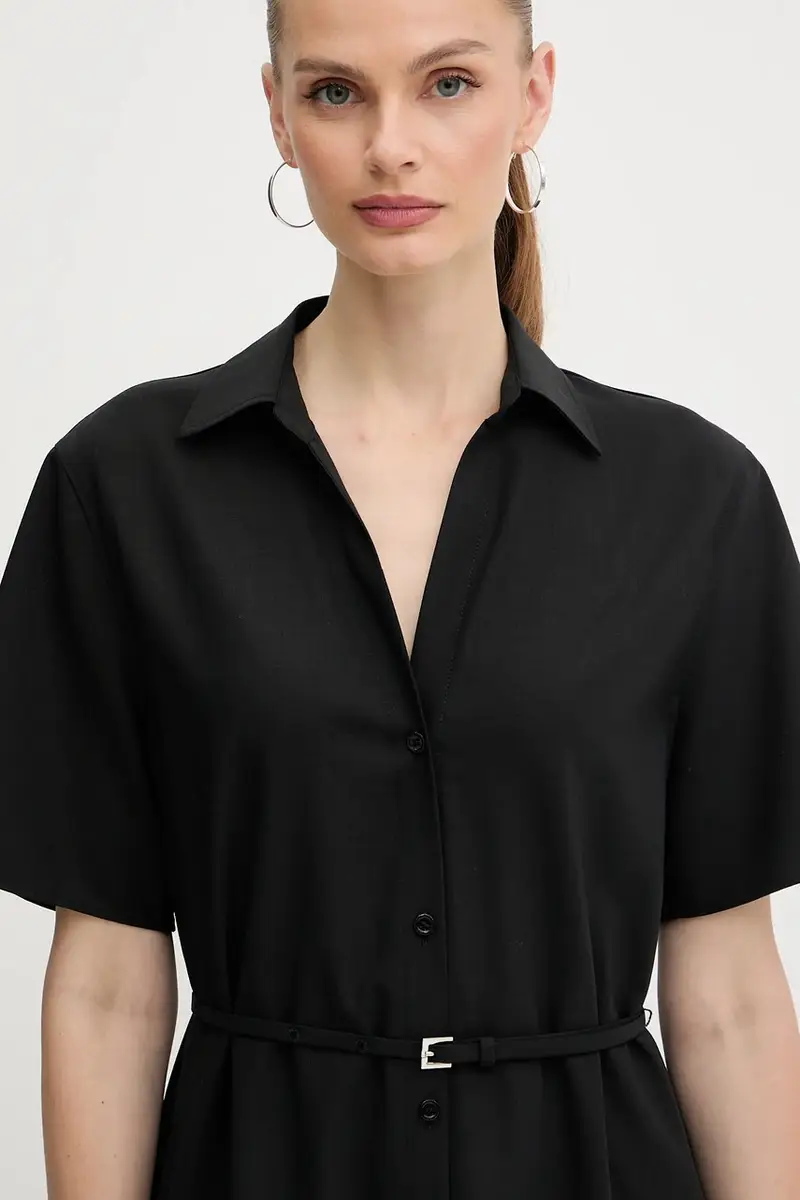 vestito in lana colore nero 50546632 miniatura 4