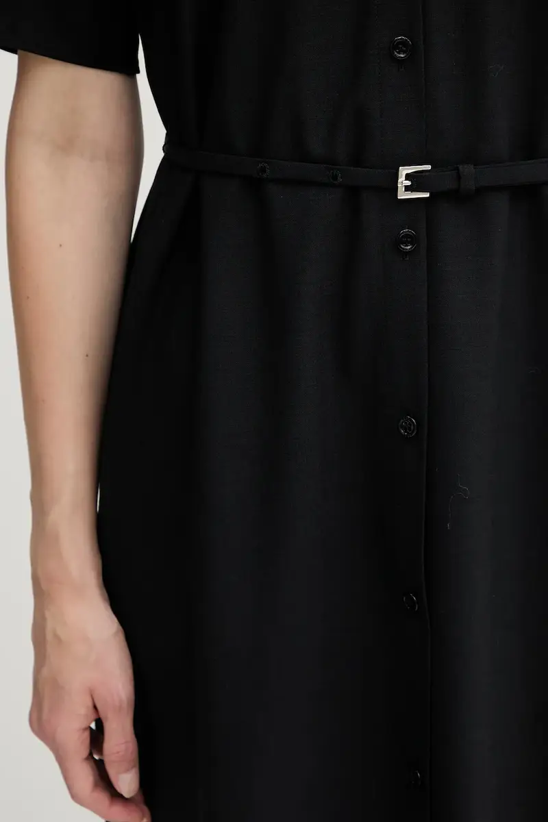 vestito in lana colore nero 50546632 miniatura 5